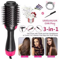 One Step Hot Air Brush | 3-in-1 | Dryer, Straightener & Volumizer for Effortless Styling