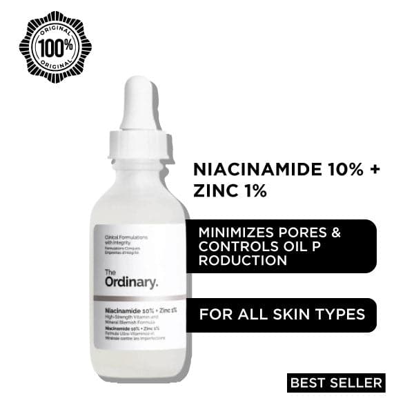 Ordinary Niacinamide 10% + Zinc 1% Serum – 30ml | Oil Control & Skin Brightening Formula