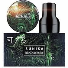 SUNISA foundation Base Original 3 In 1 | Air Cushion CC & Bb Cream | Waterproof Foundation | Moisturizing Liquid Foundation with Sponge