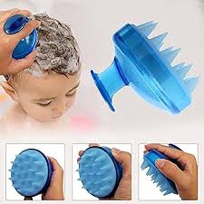 Head Scalp Massage & Shampoo Brush | Soft Silicone Bath Brush | Random Colors