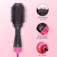 One Step Hot Air Brush | 3-in-1 | Dryer, Straightener & Volumizer for Effortless Styling