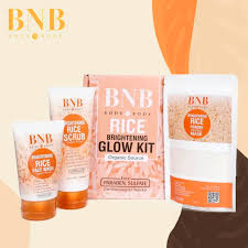 BNB Rice Extract Bright & Glow Kit – 3 in 1 Whitening, Brightening & Glow Facial for Girls and Women