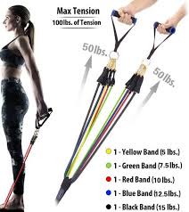 Gym Belt with Box | 5-in-1 Power Exercise Resistance Band Set – Adjustable Fitness Equipment for All